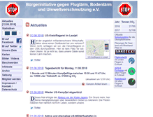 Tablet Screenshot of fluglaerm-kl.saar.de